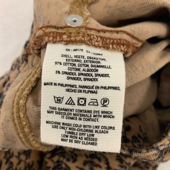 Pilcro the Letterpress Anthropologie 26 Serif corduroy skinny pants tan mid rise - Picture 8 of 10